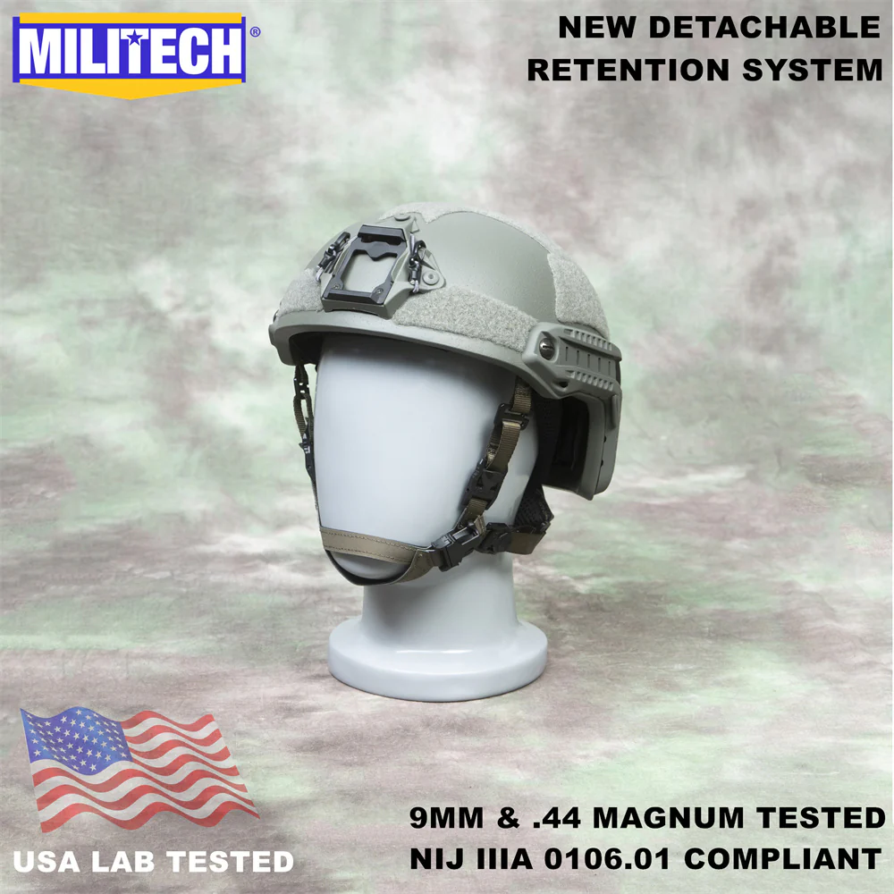 MILITECH® High Cut NIJ IIIA Ballistic Helmet With Advanced Impact Liner - Image 10