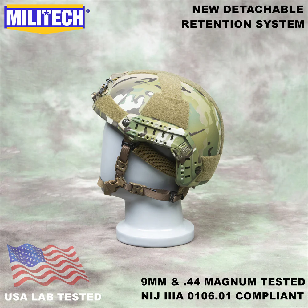 MILITECH® High Cut NIJ IIIA Ballistic Helmet With Advanced Impact Liner - Image 3