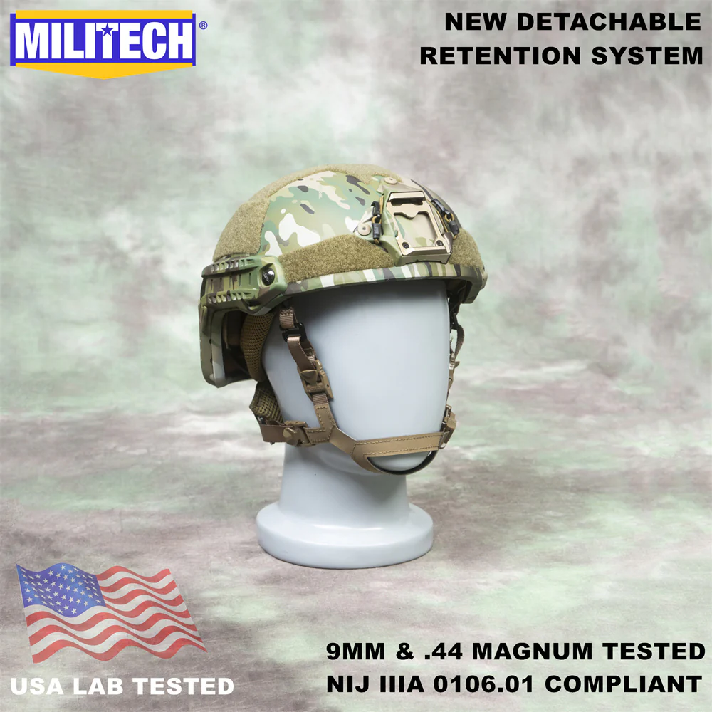 MILITECH® High Cut NIJ IIIA Ballistic Helmet With Advanced Impact Liner - Image 5