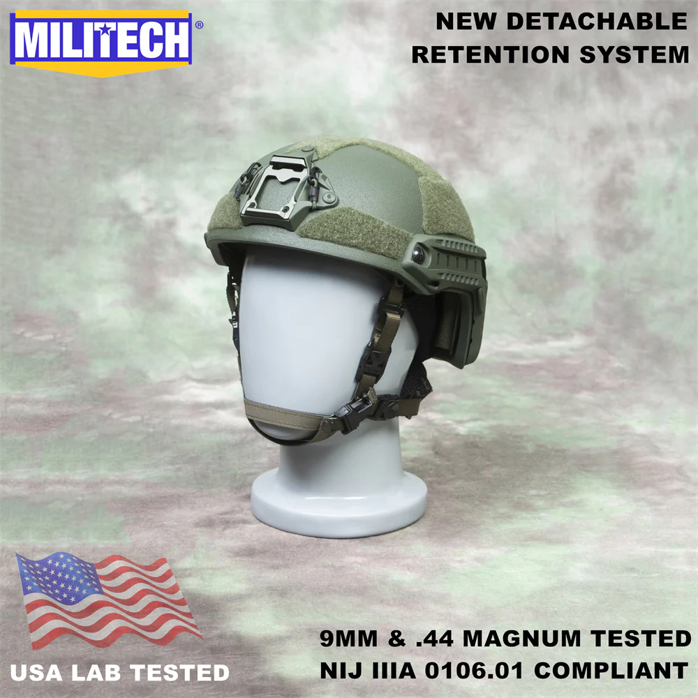 MILITECH® High Cut NIJ IIIA Ballistic Helmet With Advanced Impact Liner - Image 6