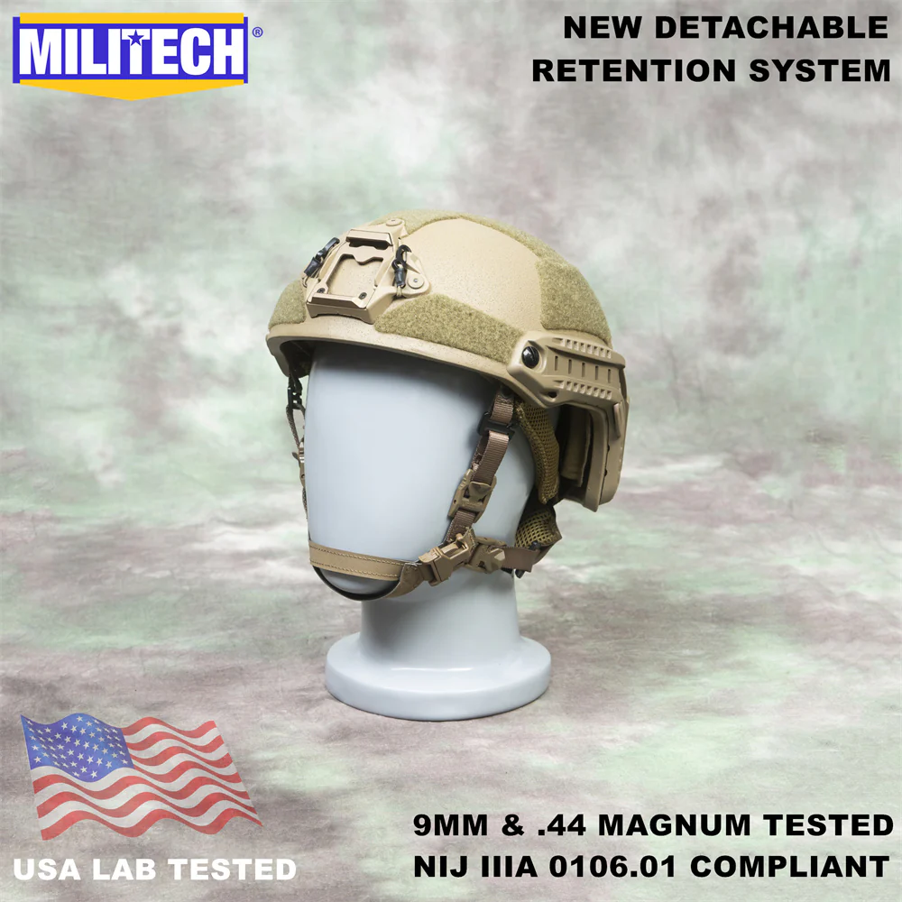 MILITECH® High Cut NIJ IIIA Ballistic Helmet With Advanced Impact Liner - Image 7