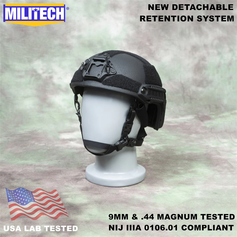 MILITECH® High Cut NIJ IIIA Ballistic Helmet With Advanced Impact Liner - Image 8