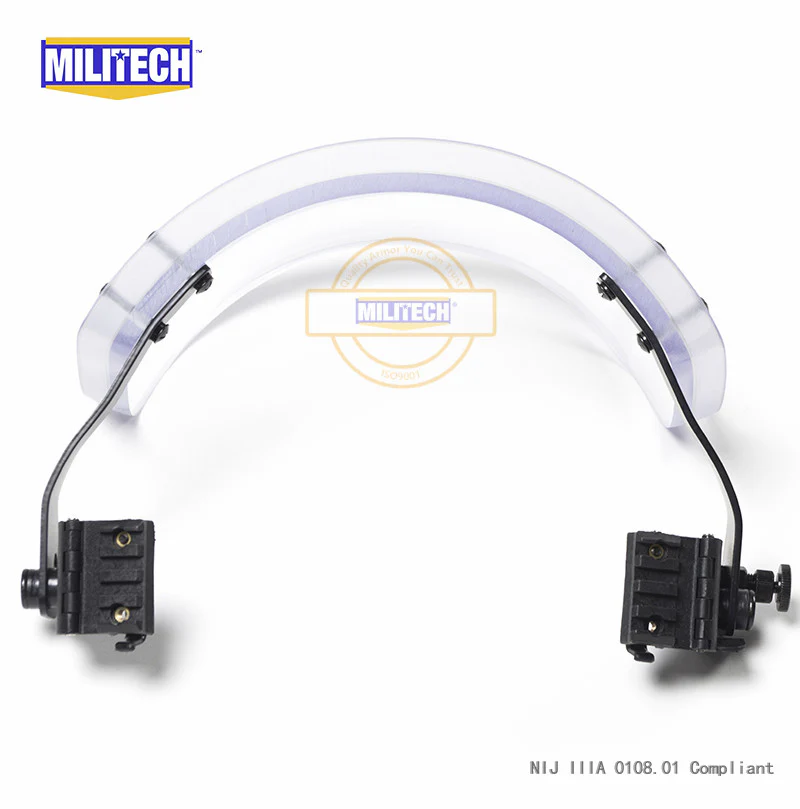 MILITECH® NIJ IIIA 0108.01 Rated Ballistic Visor Face Shield For Tactical Ballistic Helmets - Image 3