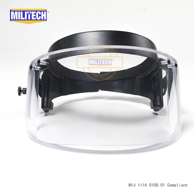 MILITECH® NIJ IIIA 0108.01 Rated Ballistic Visor Face Shield For Tactical Ballistic Helmets - Image 6