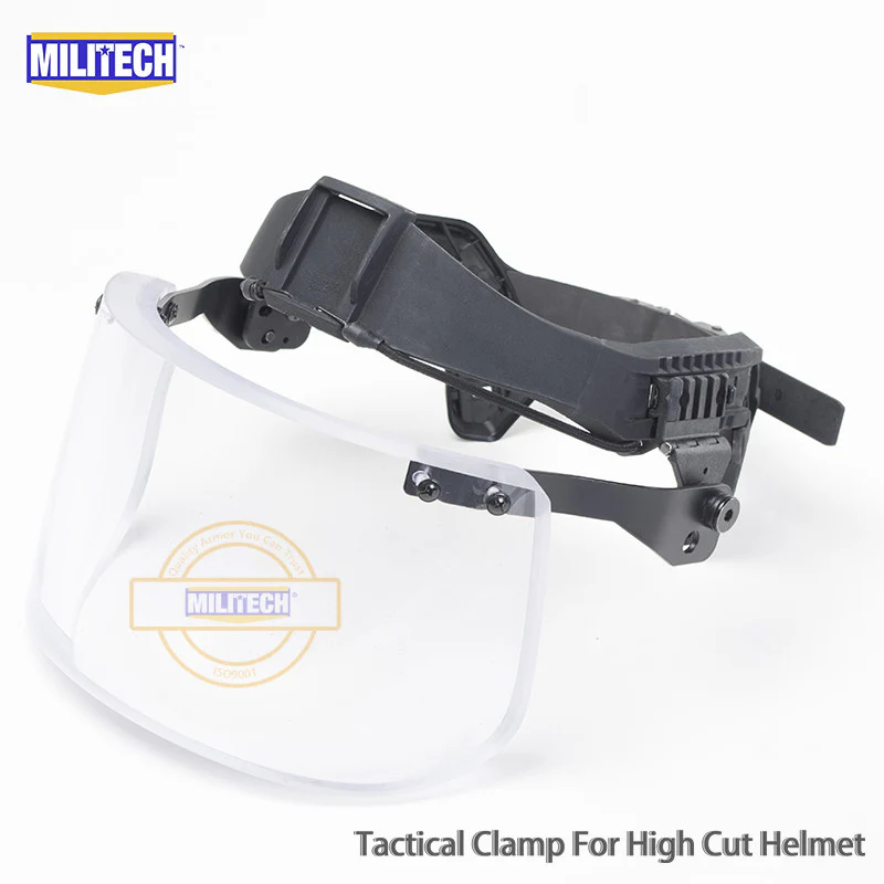 MILITECH® NIJ IIIA 0108.01 Rated Ballistic Visor Face Shield For Tactical Ballistic Helmets - Image 8
