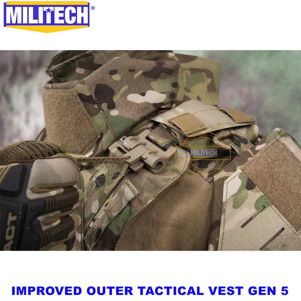 MILITECH® NIJ IIIA 0101.06 & NIJ 0101.07 HG2 Improved Outer Tactical Vest IOTV Gen5 Quick Release Full Body Armor Ballistic Vest - Image 3