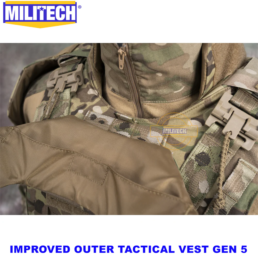 MILITECH® NIJ IIIA 0101.06 & NIJ 0101.07 HG2 Improved Outer Tactical Vest IOTV Gen5 Quick Release Full Body Armor Ballistic Vest - Image 4