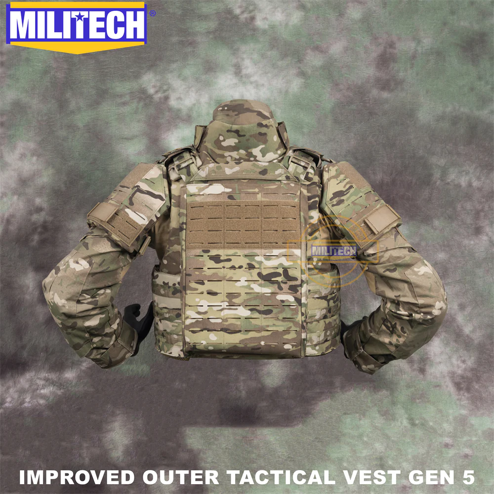 MILITECH® NIJ IIIA 0101.06 & NIJ 0101.07 HG2 Improved Outer Tactical Vest IOTV Gen5 Quick Release Full Body Armor Ballistic Vest - Image 6
